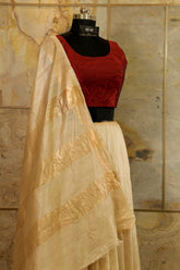 Handwoven Pure Tussar Silk in Original Off White (suggested products)